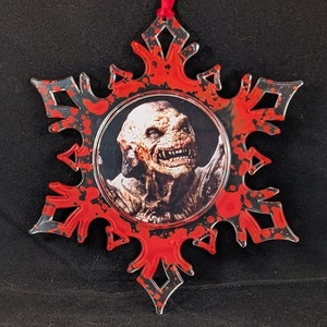 Horror Christmas snowflake ornament -Pumpkinhead- Halloween - stocking stuffer - holiday - gift