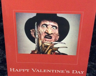 Gift For Her Printable Valentine Freddy Krueger Nightmare on Elm Street Horror Valentine Card Gift For Him Valentine Cards Scary