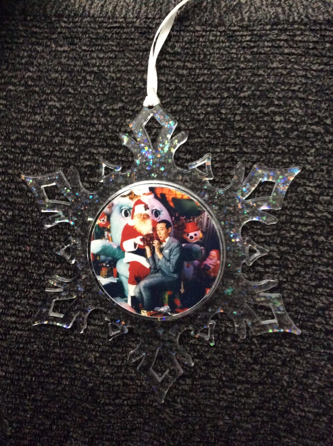 Horror Christmas Snowflake Ornament Peewee Herman Playhouse Santa