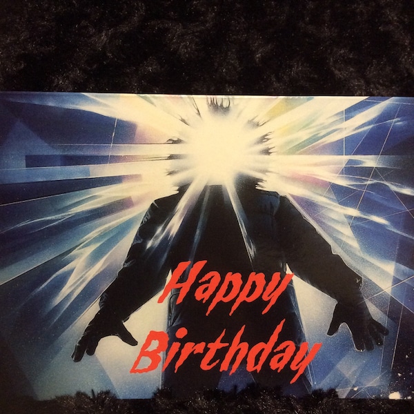 Horror birthday Card - greeting card - the thing - monsters - creepy - 5x7 - sci-fi - halloween - unique - celebration