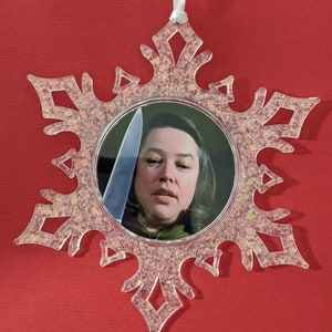 Horror Christmas snowflake ornament - Misery-Annie Wilkes-horror- Halloween - stocking stuffer  - holiday - gift