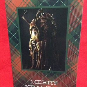 Krampus Christmas card - merry krampus - holiday - austrian - 5x7 - seasons greetings - horror - legend - winter - devil