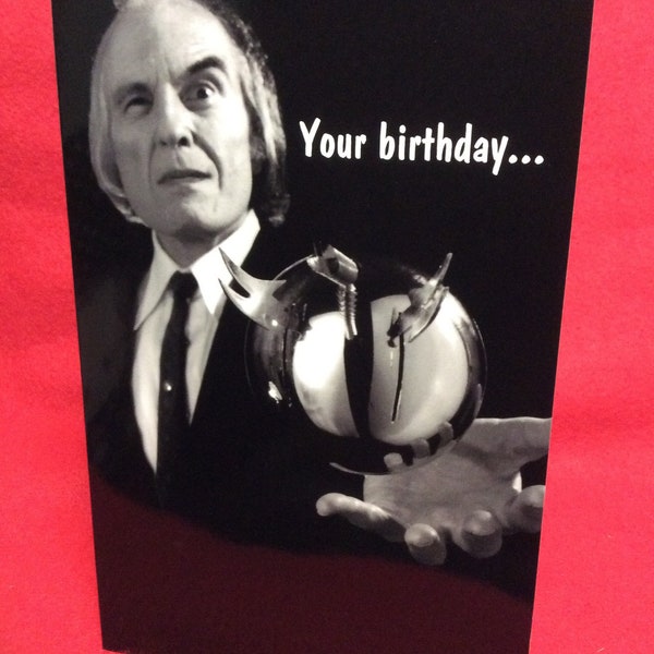 Horror birthday card - greeting card - halloween - the tall man - phantasm - reggie bannister - ice cream truck - grave robber - 5x7