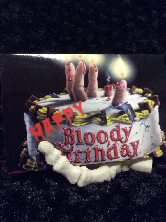 Horror Birthday Card Greeting Card Halloween Happy Etsy