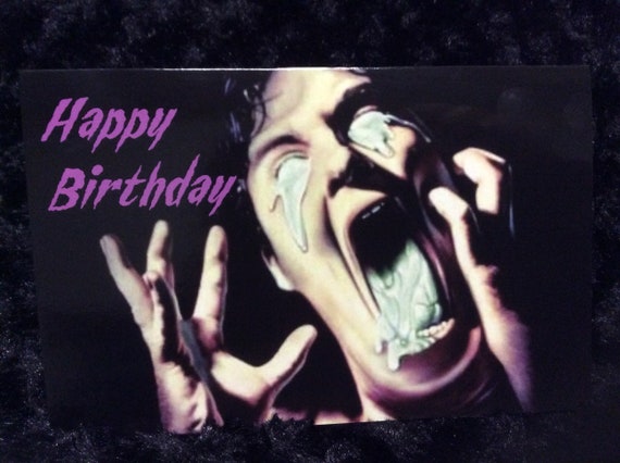 Horror birthday card greeting card halloween the stuff | Etsy