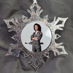 Horror Christmas snowflake ornament -Ripley- Alien -stocking stuffer  - holiday - gift