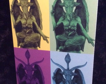 Horror birthday card - baphomet - pagan - satan - witchcraft - black magic - friendship- celebration- dark greetings