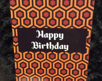 Horror birthday card - greeting card - Halloween - the shining  - the overlook - stephen king unique - 5x7 - redrum - room 237