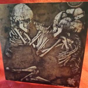 Halloween love card - greeting card - horror - skeleton couple - wedding - anniversary - marry me - friendship - valdaro -always and forever