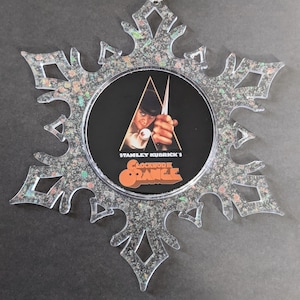 Horror Christmas snowflake ornament - A Clockwork Orange - stocking stuffer - holiday - gift