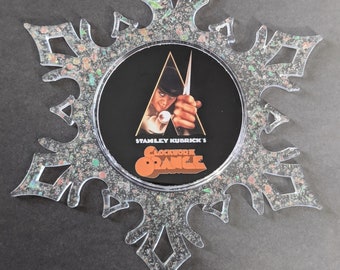 Horror Christmas snowflake ornament - A Clockwork Orange - stocking stuffer - holiday - gift