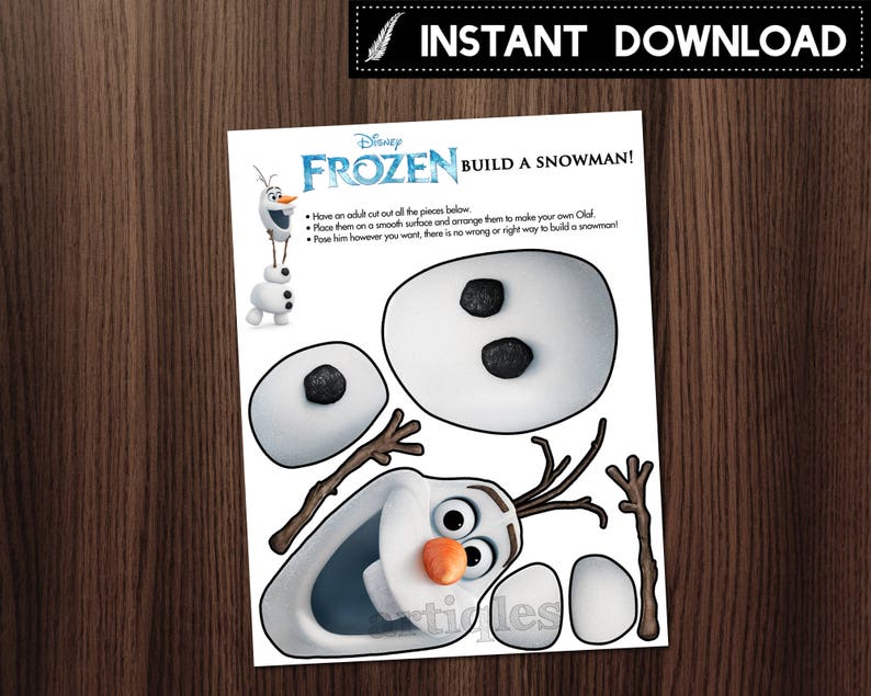 Prompt Obtain - Frozen Establish A Snowman Olaf Obtain Birthday Social gathering Online games Decor Decorations Do it yourself Printable - Electronic Record image relating to Olaf Printable Cut Out identified as Quick Down load - Frozen Produce A Snowman Olaf Gather Birthday Bash Online games Decor Decorations Do-it-yourself Printable - Electronic Report
