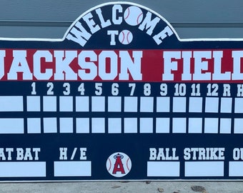 24”x32” | Large Handmade Baseball Scoreboard
