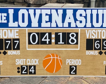 24”x45” | Real Wood Painted XL Basketball Scoreboard