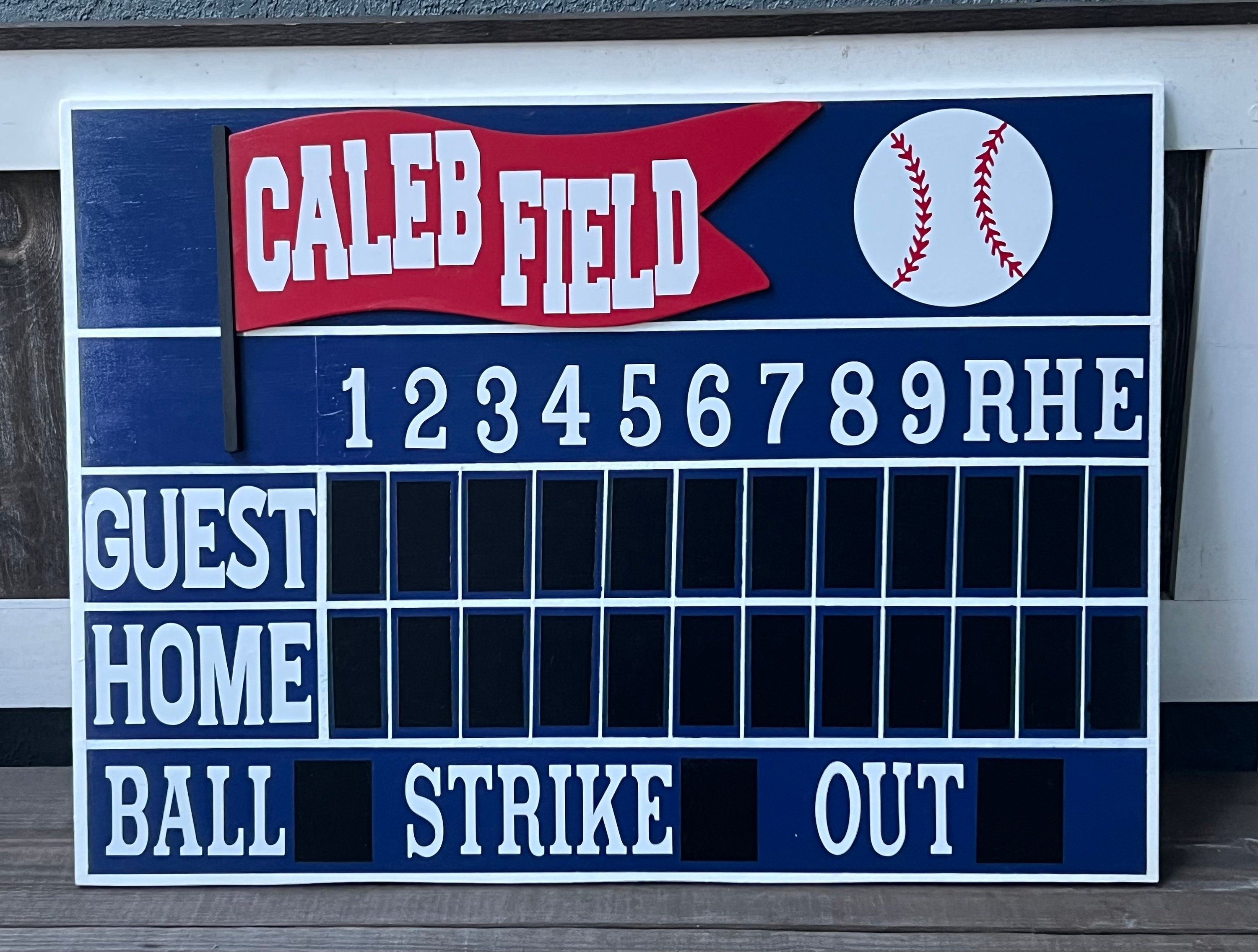 24”x32” | L Vintage Style Baseball Scoreboard - Etsy