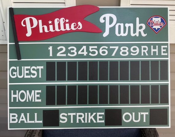 24”x32” | L Vintage Style Baseball Scoreboard - Etsy