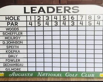 Custom Golf Leaderboard Sign | Personalized Golf Tournament Scoreboard | Man Cave Golf Decor | 45x24 Large Wall Sign
