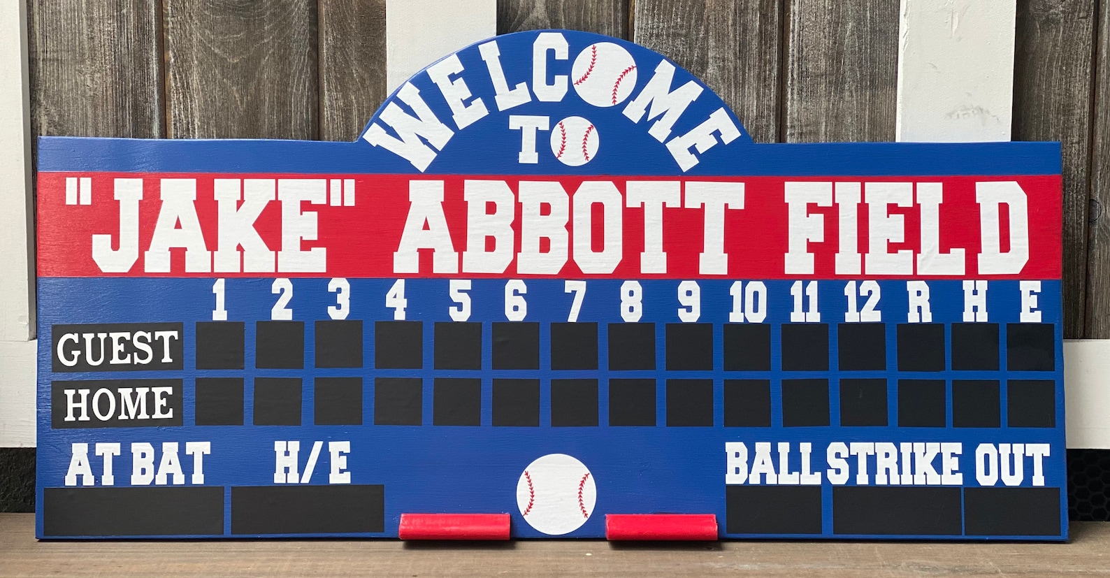 Large Chalkboard Baseball Scoreboard with chalk tray Etsy