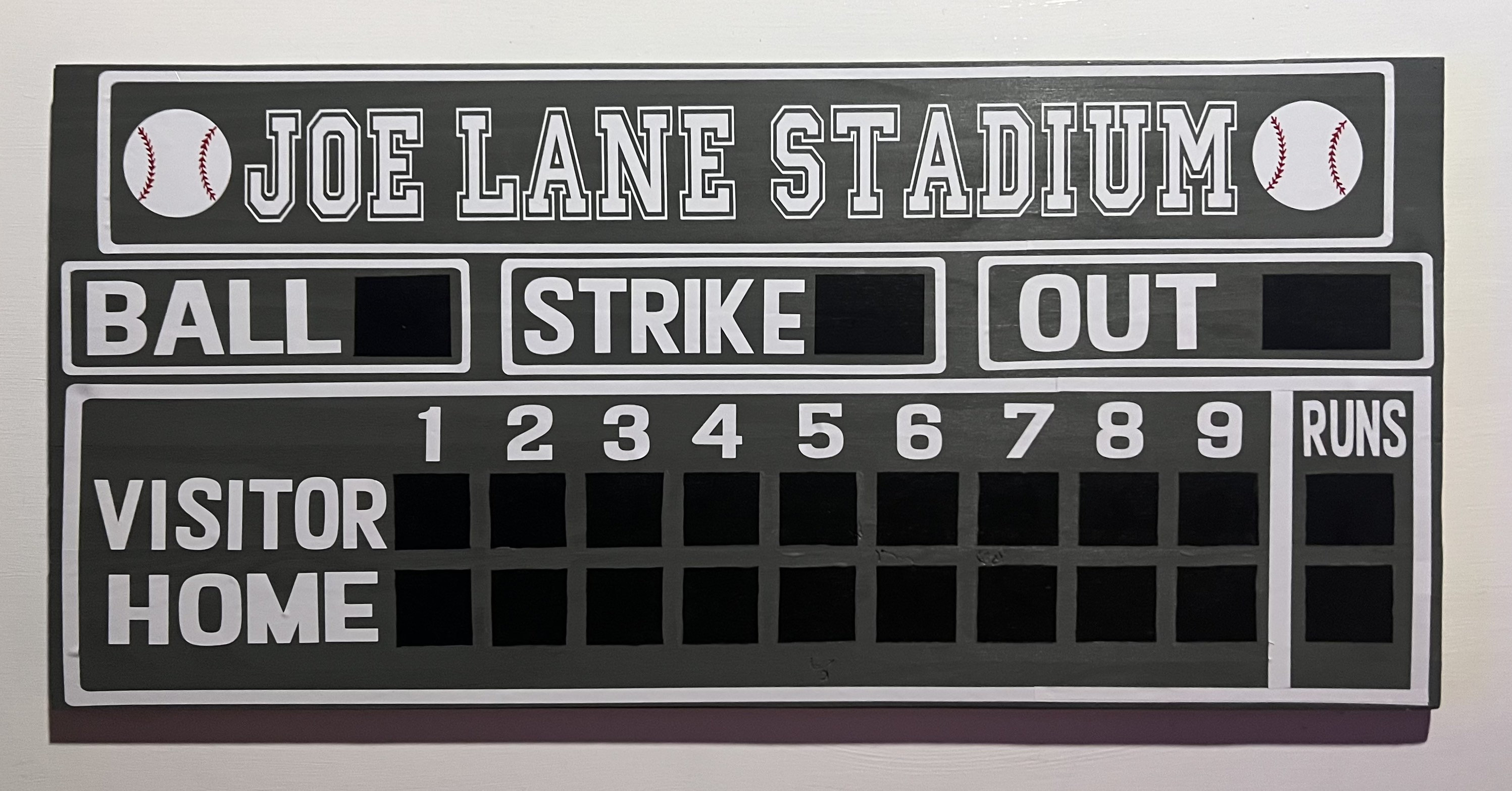 24”x32” | L Vintage Style Baseball Scoreboard - Etsy