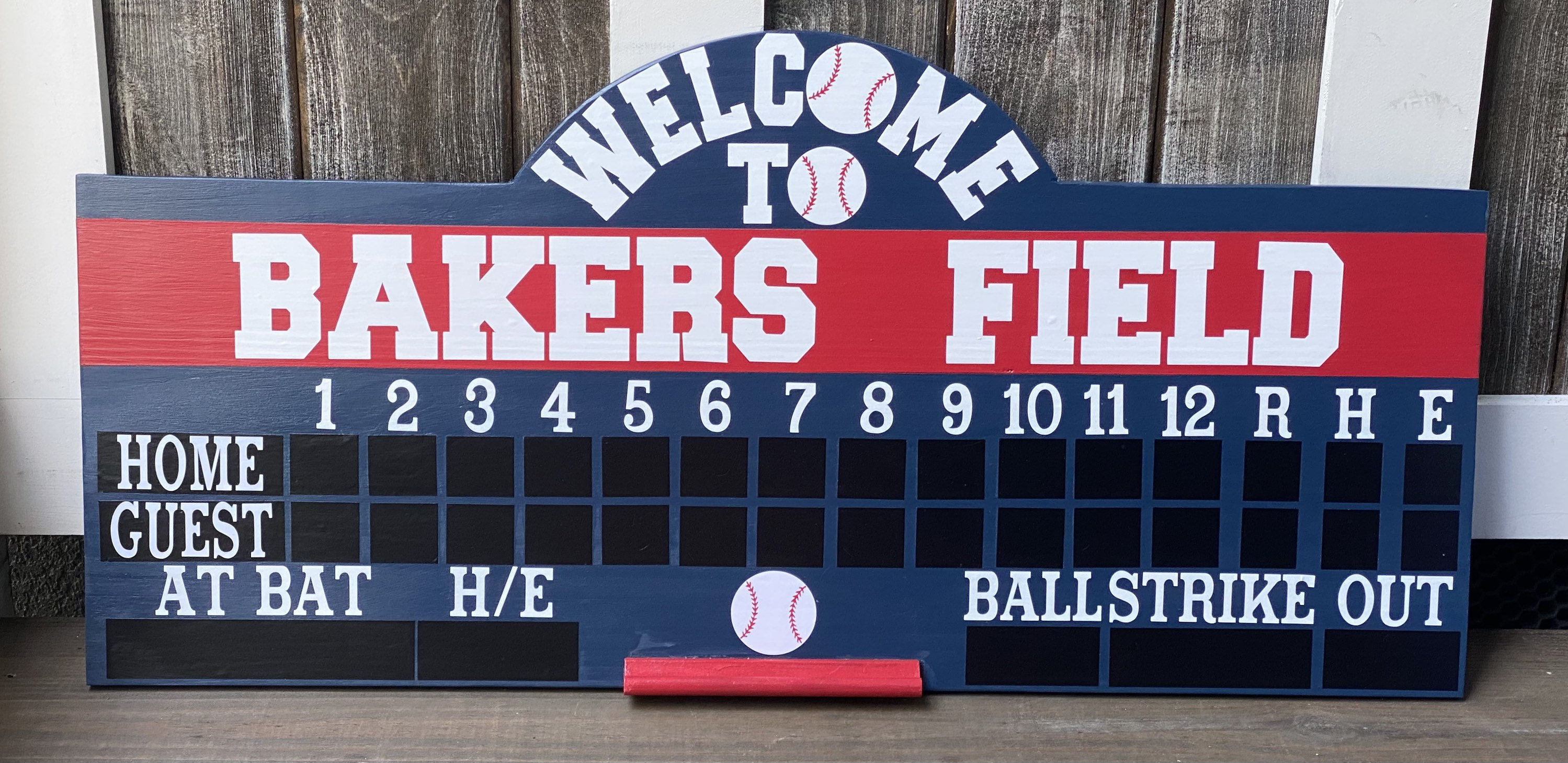 Large Chalkboard Baseball Scoreboard with chalk tray Etsy