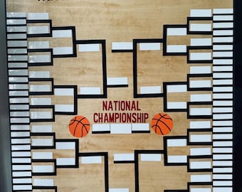 NCAA BASKETBALL TOURNAMENT Leaderboard 30” x 36” Real Wood