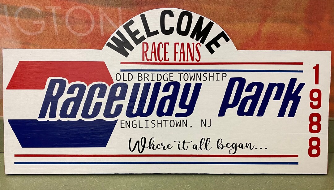 Raceway Park Personalized Sign 16”x 32” - Etsy