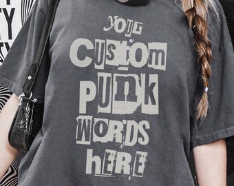 Camiseta punk personalizada / Camiseta unisex personalizada / Camiseta desgastada con colores cómodos / Camiseta death metal personalizada / Regalo punk rock