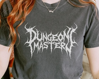 Dungeon Master Death Metal T-Shirt, Gothic Comfort Colors Tee