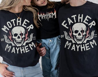 Mayhem Skull Comfort Colors T-shirt: Metalhead Family-shirt