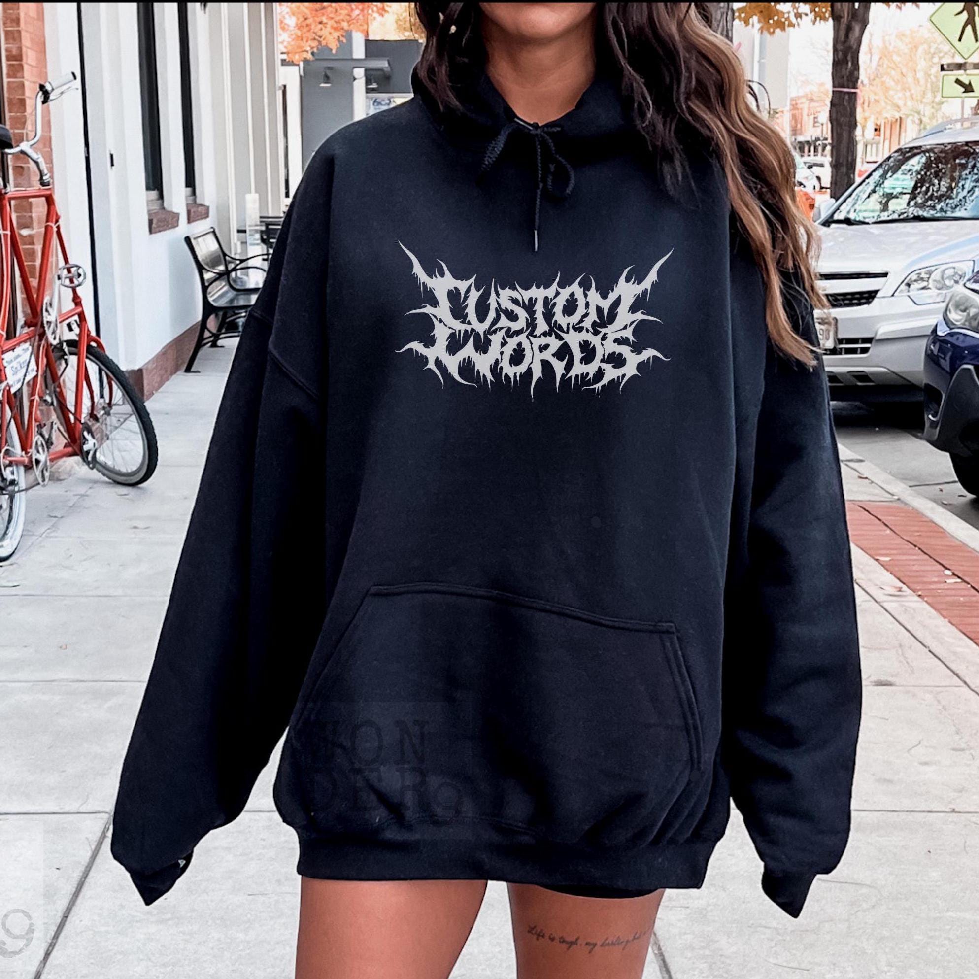 Custom Death Metal Hoodie | Gothic Print Sweatshirt | Personalized 
