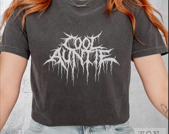 Coole Tante Shirt, neue Tante Geschenk, Schwangerschaft offenbaren, lustiges Metal T-Shirt, Cooler Tante Club, Geschenk für Onkel zu sein, Einzigartige Tante Mitteilung