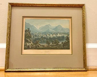Grabado suizo antiguo del siglo XIX / R. Dickenman
