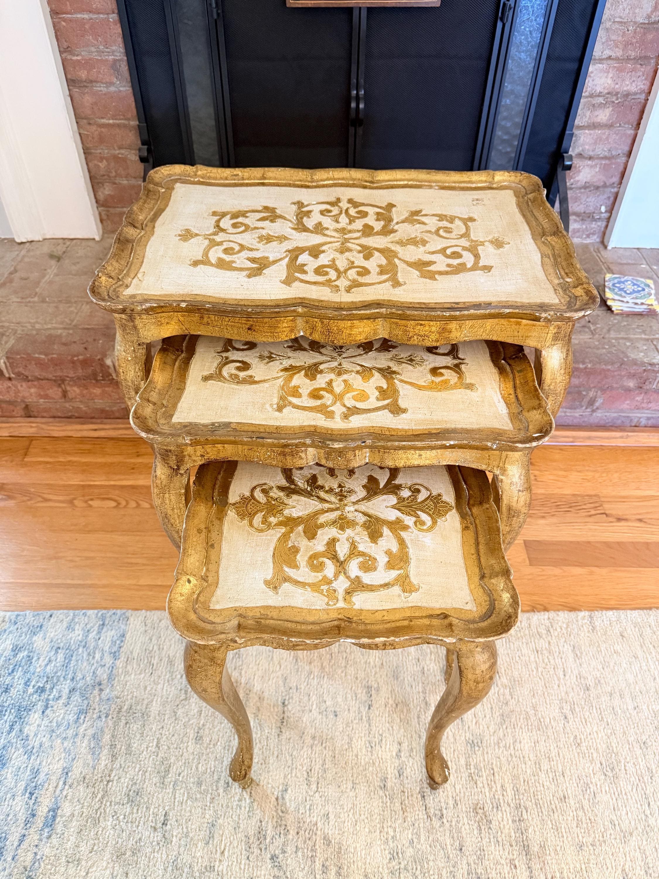 Italian Florentine Nesting Tables - Etsy