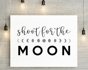 Shoot for the Moon Canvas Art