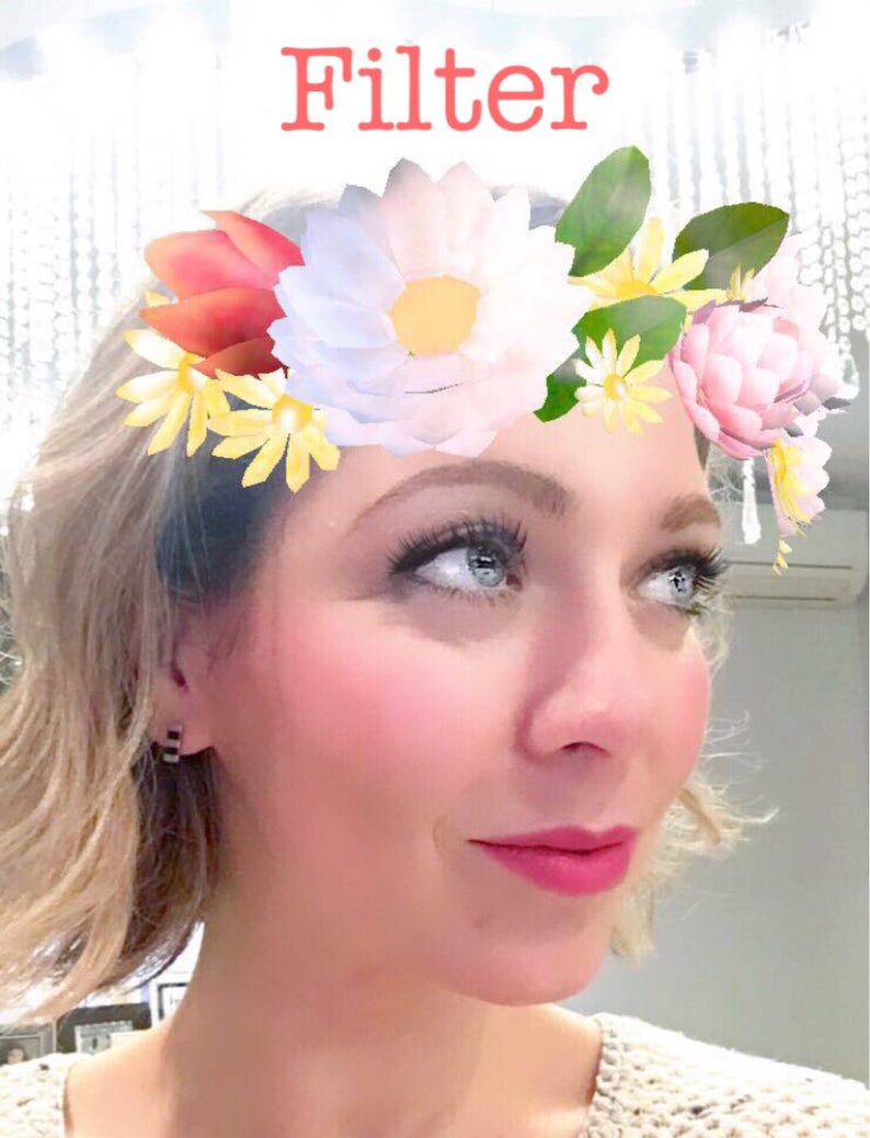 Snapchat Flower Crown l Snapchat Filter Costume l Felt Flower | Etsy