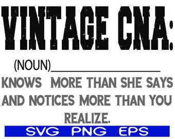 Vintage CNA Def Digital Download Vintage CNA Definition svg png eps download