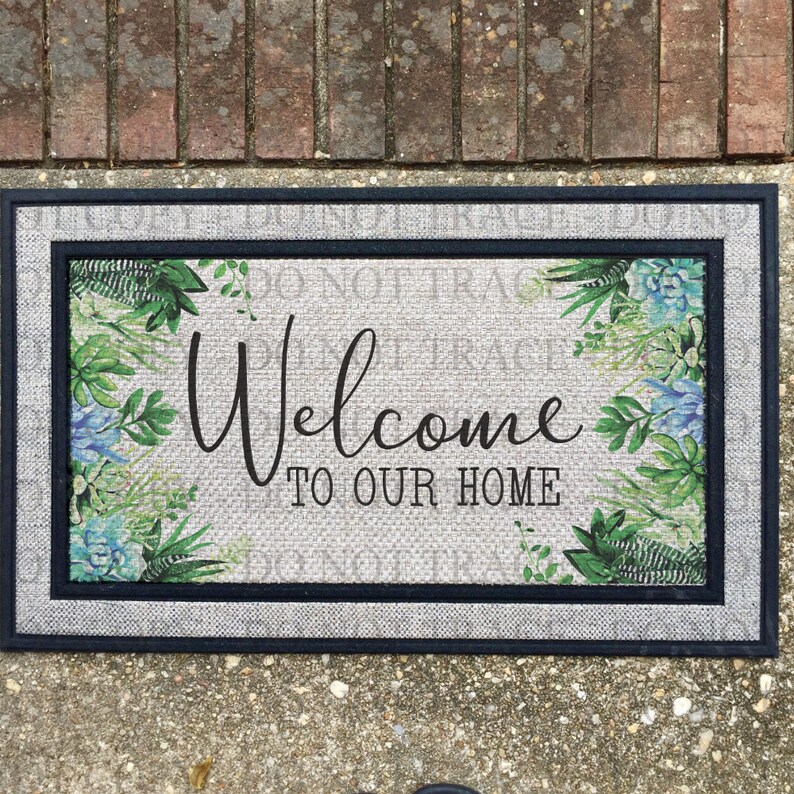 Succulent to Our Home Sublimated Polyester Door Mat Etsy