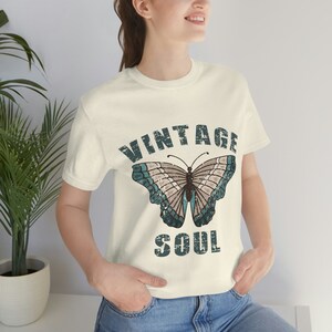 Vintage soul butterfly Vintage soul Unisex Jersey Short Sleeve Tee