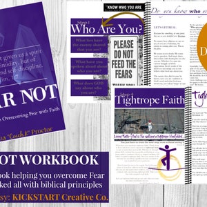 Fear NOT Workbook Printable - Biblical Principles - Christian Teaching - Faith Training