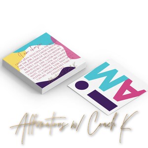 Cartões de Afirmação - Cartões Inspiradores - Ensino Bíblico - Amor Próprio - Escritura - Afirmação Positiva - Mantra - Incentivo