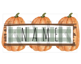 Fall Pumpkin Name | PNG | Sublimation PNG | DTF Design