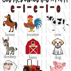 Old McDonald Had A Farm | PNG | Sublimation Design | DTF Design | Screen Print Design