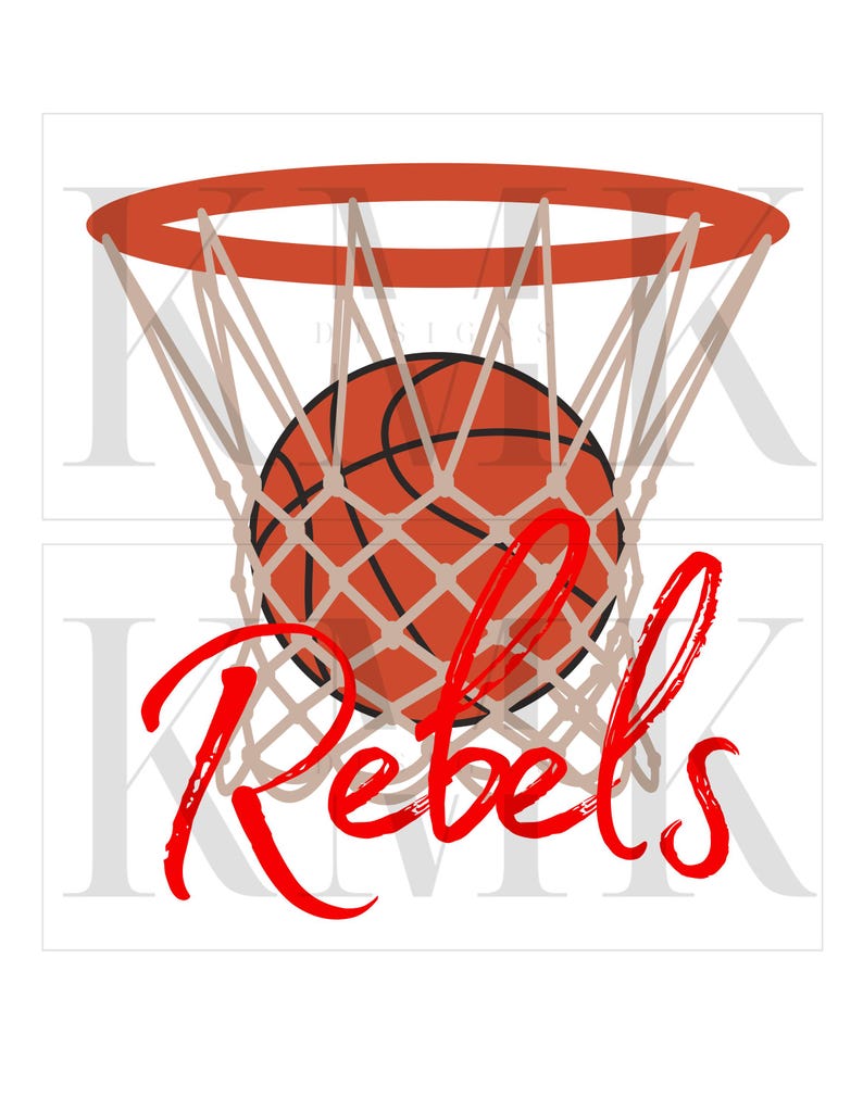 Rebels red Basketball PNG Sublimation Design DTF Design Screen Print