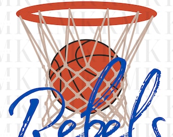 Rebels Basketball | PNG | Sublimation Design | DTF Design | Screen Print Design