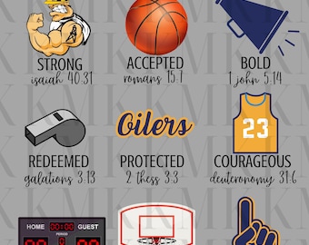 Oilers Basketball God Says I Am | PNG | Sublimation Design | DTF Design