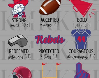 Rebels (Red/Blue) God Says I Am | PNG | Sublimation Design | DTF Design