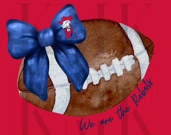 We Are The Rebels (Blue and Red) Football | PNG | Sublimation Design | DTF Design