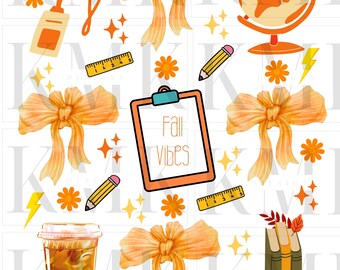 Fall Teacher Collage | PNG | Sublimation PNG