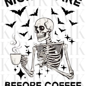 Nightmare Before Coffee | PNG | Sublimation Design