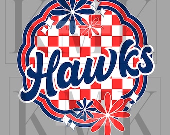 Hawks Retro Spirit | PNG | Sublimation Design